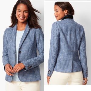 Talbots Petites Shetland Aberdeen Blazer- Tattersall Plaid/8P
